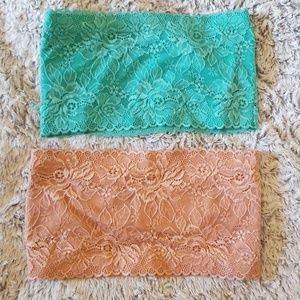 Blue and Coral Bandeau Bundle